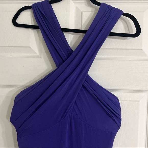 BCBGMaxAzria Crisscross Persian Blue Maxi Sz med - Picture 7 of 12